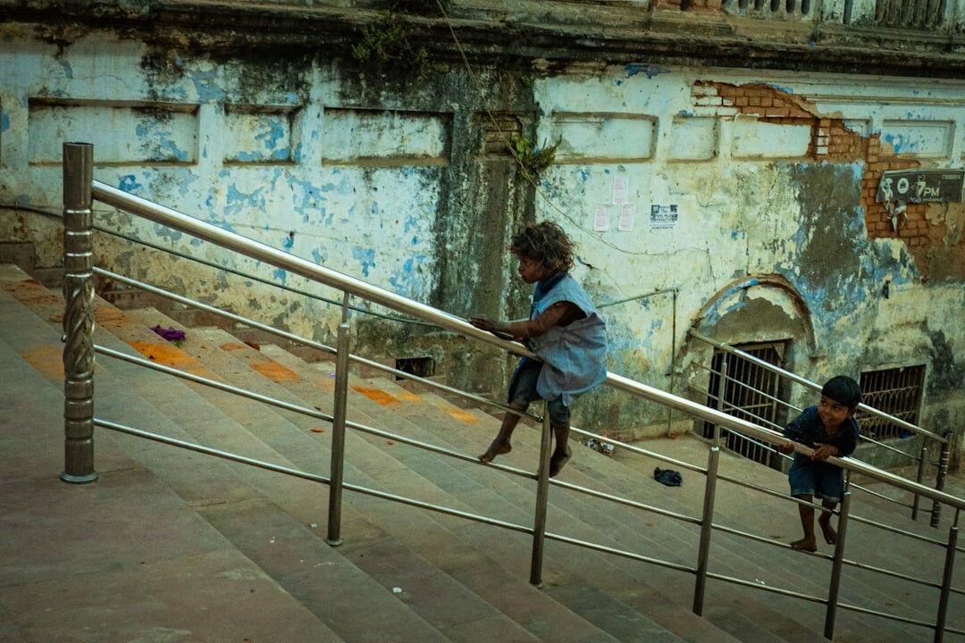 children playing in street