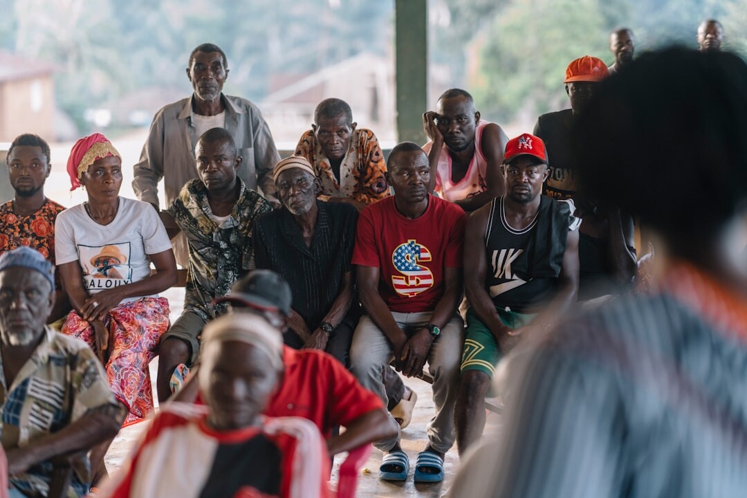 group of people in community meeting